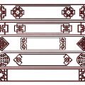 New Chinese Style Flower Lattice Window Carved Hollow Carved Window Corner Carved Gypsum Line Carved Window Pattern Carved 3d model