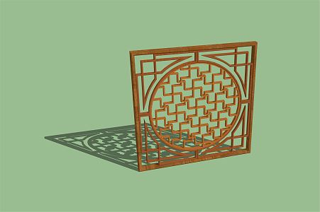 New Chinese Style Flower Window Wooden Flower Window 3d model