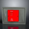 Industrial Equipment Featuring Grey Metal Cabinet Red Panel SPINNER Indicator Lights And Buttons