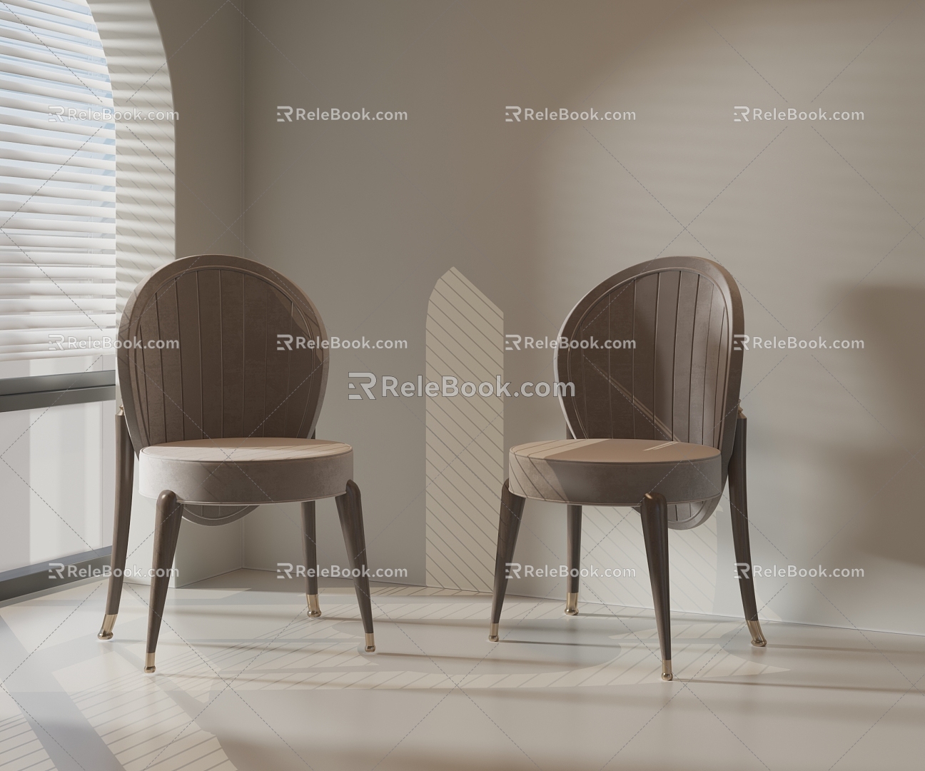 American Dining Chair Leisure Chair 3d model