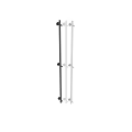 Modern Decorative Curtain Rods In Black White And Silver With Mounting Brackets