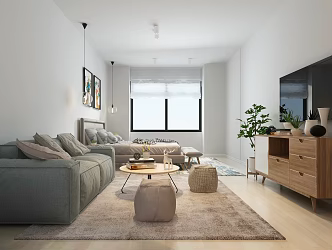 Nordic Apartment Home One Room Home 3d model