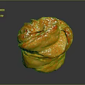 Orange Household Item With Shiny Surface And Wrinkled Texture For Home Decoration