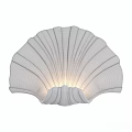 Shell Shaped Wall Sconce with Textured Surface and Warm Glow for Natural Decor 3d model