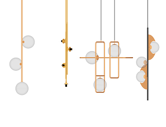 Light Luxury Chandelier Combination 3d model