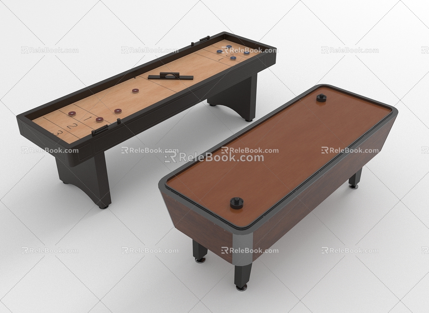 Modern ice hockey table table game rides 3d model