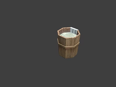 Wooden Hexagonal Decorative Ornament Container Set For Home Decor 3d model
