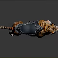 Majestic Fantasy Tiger Mount With Intricate Armored Saddle And Striped Coat