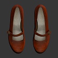 Modern Leather Shoes Women's Shoes Cowhide Shoes 3d model