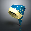 Stylish Blue Hat With Yellow Stars And Yellow Trim Design For Casual Look