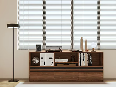 Modern Side Cabinet Solid Wood Magazine Cabinet Side Cabinet 3d model