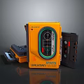 Sony Yellow Sports Walkman Portable Tape Player With Open Cassette Compartment