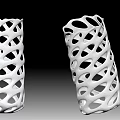 Modern White Perforated Vases With Intricate Hollow Out Patterns For Home Decor Living Spaces