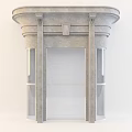Adorned Stone Door Frame With Classical Columns And Intricate Carvings 3d model
