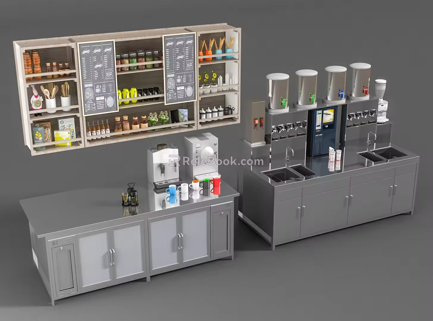 Water bar operation table bar counter 3d model