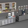 Water bar operation table bar counter 3d model