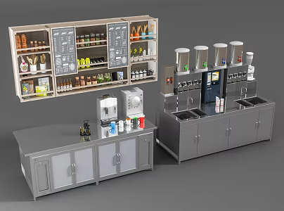 Water bar operation table bar counter 3d model