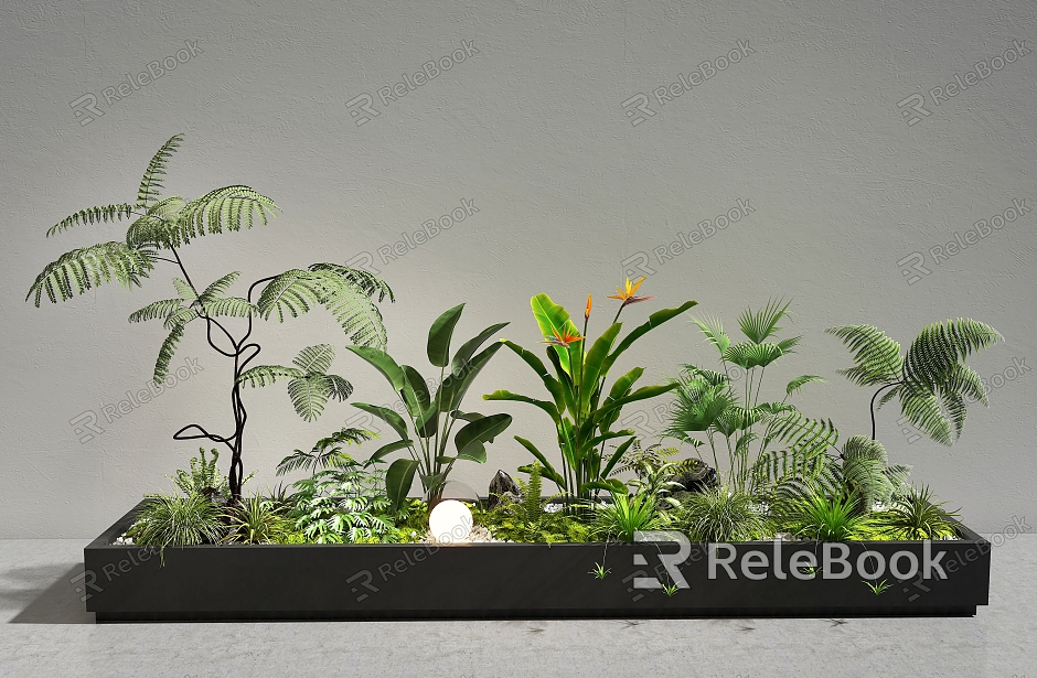 Plant Pile Indoor Landscape Flower Box Plant Combination Plant Landscape model