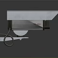 Projection Monitoring Surveillance Camera With White Casing And Mounted Security Design