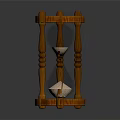 Decorative Ornament Decoration Set With Wooden Frame And Glass Sand Hourglass Timer