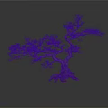 Leafless Tree With Twisted Trunk And Exposed Roots On White Background 3d model