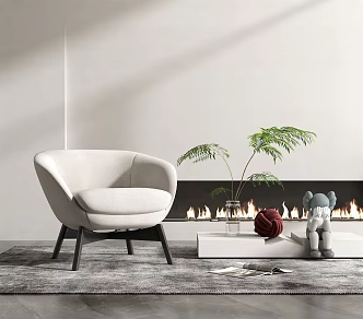 Modern single sofa 3d model
