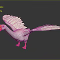 White Goose With Spread Wings Orange Beak And Orange Feet Standing On Dark Background