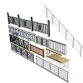 Various Decorative Fence Designs With Ornamental Patterns And Railing Structures 3d model