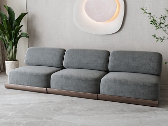 Three-seat sofa 3d model