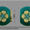 BIDV Logo Billboard With Trophy Design Green And Gold Decorative Patterns