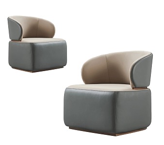 Grey VW Lounge Chair 3d model