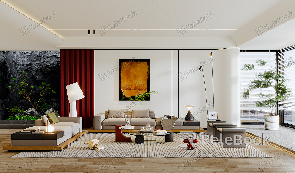 modern living room model