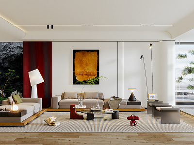 modern living room model