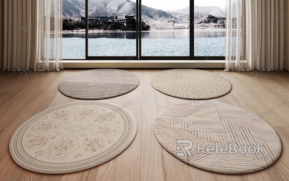 Modern Round Carpet model