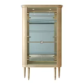 Elegant Modern Wine Cabinet With Glass Doors Metal Frame And Shelves For Home Decor