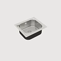 Stainless Steel Square Kitchen Sink With Single Bowl And Drainage Hole