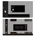 Modern TV Background Wall Design With Built in TV Storage Shelves And LED Lighting