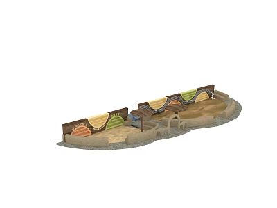 Modern Sandbox Outdoor Sandbox 3d model