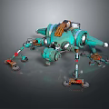 Robot Spider Robot Mecha Spider Science Fiction Spider Mechanical Spider Spider Battery Spider Tower Defense 3d model