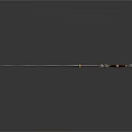 Wavy Blade Sword with Golden Decorated Hilt and Brown Grip Design