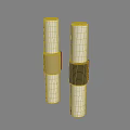 Modern Wall Lamps With White Body And Gold Black Metal Rings