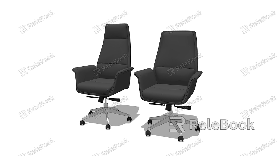 Leather Class Chair Class Front Chair Office Chair Five-star Foot Boss Chair Office Chair model