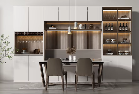 Modern Wine Cabinet Card Seat Wine Cabinet 3d model