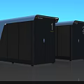Modern Public Charging Facilities With Numbered Units And Sleek Exterior Design