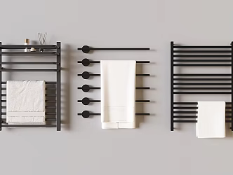 Electric Towel Bar Towel Rack Bathroom Small Storage Rack 3d model