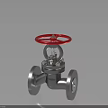 Industrial Stainless Steel Flange Valve With Red Handwheel And Heavy Duty Design