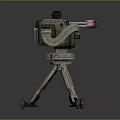 Browning Machine Gun Browning Gatling White Machine Gun Machine Gun Bullet Military 3d model