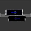 Modern Metal Electronic Device Stand With Blue VCD Screen And Green Dots