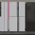 Modern Refrigerators And Freezers With Sleek Design In White And Black For Home Kitchen