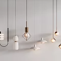 Modern Pendant Lights with Various Shapes and Designs for Home Interior Decor 3d model